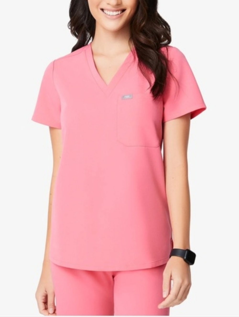 Figs scrub Catarina top Neon Pink Small